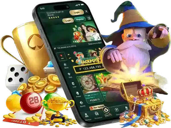 GAMESPH app download page with mobile gaming access